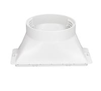 Buachois Adaptateur de Fenêtre pour Climatiseur Portable 130 mm | Coupleur Rectangulaire à Rond en ABS, Connecteur Universel de Tuyau Échappement pour Unité de Climatisation Mobile