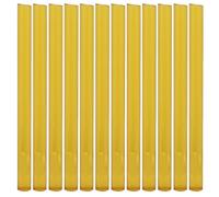 Buachois Bâtons de Colle Fusible pour Extensions Capillaires, Adhésif Thermique pour Perruques et Coiffure 12 Pièces (Jaune)