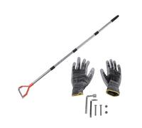 Buachois Houe Jardin sarcloir Boucle, 15cm Largeur Lame Acier Carbone avec Manche Long pour désherbage Potager (Orange)