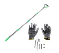 Buachois Houe Jardin sarcloir Boucle, 15cm Largeur Lame Acier Carbone avec Manche Long pour désherbage Potager (Verte)