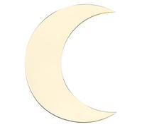 Buachois Lune Autocollant Mural en Acrylique, Autocollants Miroir Auto-Adhésifs Suspendus en Forme de Lune, Décorations Murales de Fond Autocollant Mural en Cristal pour Couloir de Bureau(Or)