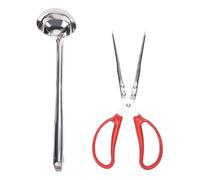Buachois Pince à Pellets pour Foyer, Jeu d'Outils en Fonte avec Pince de 30,5 cm et Pelle de 28 ML pour Brasier de Table, Foyer, Gril à Pellets et Camping
