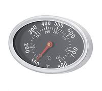 Buachois Thermomètre de Couvercle, 38 ℃ à 430 ℃ Ovale en Acier Inoxydable Barbecue Fumeur Gril Thermomètre Jauge de Température Remplacement de L'indicateur de Chaleur, 7,4 X 4,7 X 3,4 cm