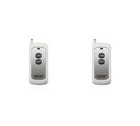 BUAGOUWZ 2X Télécommande sans 433 MHz, Module d'apprentissage du Code EV1527 avec Antenne Marche/Arrêt, Commande à 2 Boutons, Ouverture Longue Portée 1 000 M.
