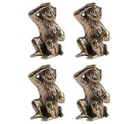 BUAGOUWZ 4X Bronze Mini Singe Statue Singe Statue Paysage Les Accessoires, Table à Thé, Bureau Antique Articles en Bronze