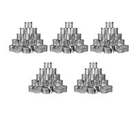 BUAGOUWZ Boîtes Bougie Camping Argent 6x4.5cm | 90 récipients en aluminium argenté, dimensions 6×4.5 cm; adaptés pour bougies de voyage et projets de bricolage nomade.