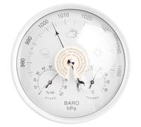 BUAGOUWZ Hygromètre Thermomètre Baromètre Montable mural Précis Argent