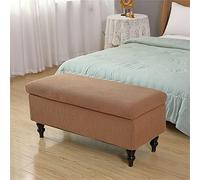 BUAOGDVG Housse de Pouf rectangulaire Extensible avec Couvercle, Housse de Pouf Extensible Amovible et Lavable(Cammello,120-160cm)