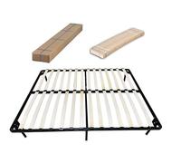 Buartttbear Sommier 160 x 200 CM avec Pieds,Sommiers a Lattes pour Adulte avec Lattes en Bois et Structure en métal, Compatible avec Cadre de Lit (Sommier-160x200avecPieds)