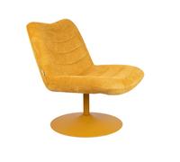 BUBBA - Fauteuil lounge en velours Jaune Jaune