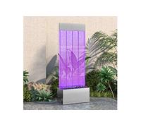 Colonne à bulles avec LED RVB Inox et acrylique 110 cm
