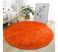 Bubble Kiss - tapis rond en peluche Orange moelleux, pour la maison, décor de salon, longues piles épaisses, tapis de sol en velours pour chambre à coucher beige