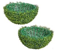 Buchsbaum sphérique, 584 mm, forme de boule, plante artificielle, plante décorative, buxus sphérique, montage facile pour véranda, terrasse extérieure, jardin, balcon, cour arrière et intérieur, maiso