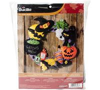 Bucilla 86563 Witch's Brew Wreath Applique Murale en Feutre, 43,2 cm, Acrylique, Multicolore, 2 x 9,5 x 11,75 cm