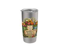 BUCKET BLOOM MORNING Ferme Fleurie Bouquet Gobelet isotherme en acier inoxydable double paroi