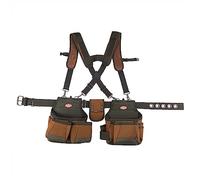Bucket Boss AirLift 50100 Ceinture porte-outils avec bretelles et 12 poches, marron, 132 cm