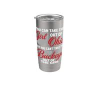 Buckeye Girl Quote Home Heart State Women Funny Graphic Ohio Gobelet isotherme en acier inoxydable double paroi