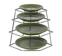Buckingham d'angle 4 étages Organiseur de Placard de Cuisine, Rack de Stockage Space Saver Plated-Premium de qualité, Acier, Chrome, 23 x 23 x 26 cm