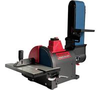Bucktool Ponceuses à bande 700 W pour métal avec moteur à entraînement direct, ponceuse d'établi pour le travail des métaux, rotation réglable, meuleuse à bande de 100 x 914 mm et ponceuse à disque de
