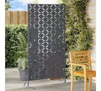 Bucmath Brise-vue 100 x 50 x 180 cm en acier anthracite pour jardin, terrasse et balcon, coupe-vent, résistant aux intempéries, panneaux modernes en treillis métallique, montage facile, durable