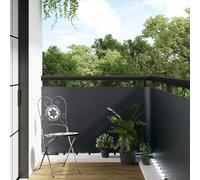Bucmath Brise-vue pour balcon - Gris foncé - 300 x 80 cm - En rotin synthétique - Résistant aux intempéries - Résistant aux UV - Pour jardin, terrasse, balcon - Clôture métallique - Protection contre