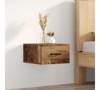 Bucmath Cabinet de Chevet en Bois Ancien, 35 x 35 x 20 cm, Bois d ingénierie, avec tiroir de Rangement, pour Lampe, réveil, Livre, Chambre, Salon, entrée