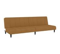Bucmath Canapé-lit 2 Places Velours Marron Convertible modulable avec Couchage 200x100 cm pour Salon séjour Bureau Studio Design scandinave Moderne Vintage