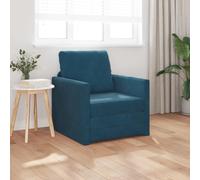 Bucmath Canapé-lit Moderne Bleu en Velours 74 x 77 x 81 cm avec Mousse Confortable et Cadre en contreplaqué, Convertible, idéal pour Salon séjour Chambre Bureau Studio scandinave Vintage