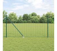 Bucmath Clôture Euro à picots - 25 x 1 m - En acier revêtu de PVC - Vert - Pour jardin, terrasse, balcon, brise-vue et sécurité en extérieur
