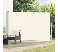 Bucmath Store latéral extensible, 180 x 300 cm, crème avec résistance aux UV et à l'eau, tissu coupe-vent, fonction pliable, pour balcon, terrasse, jardin, kit de montage inclus