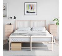Bucmath Tables de Chevet industrielles en Acier Rose, 2 pcs 36 x 39 x 78 cm, Bout canapé guéridon Commode Meuble appoint, Rangement et Plateau pour Chambre et Salon