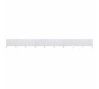 Bucmath Tissu coupe-vent 9 pièces - 1200 x 80 cm - Blanc sable - En tissu non tissé avec poteaux en bois - Résistant au vent et imperméable - Pour jardin, terrasse, balcon, parasol, protection solaire