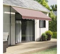 Bucmath Tissu de Remplacement de cantonnière d’auvent Rayure Marron 3 m en Polyester avec revêtement PU pour Store banne Toile pergola et Protection Solaire extérieur terrasse