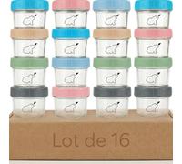 Budding Bear Petit Pot Conservation Bébé en Verre, 120 ml (Lot de 16)