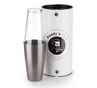 Buddy´s Bar - Boston Shaker, tasse 700 ml + verre 400 ml, sans danger pour les aliments, shaker à cocktail noble, boîte cadeau incluse, acier inoxydable antique
