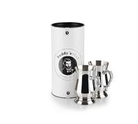 Buddy's Bar - Ensemble de 2 gobelets à cocktail 500 ml, Mugs en acier inoxydable de qualité supérieure, usage alimentaire, avec boîte cadeau, argenté
