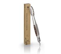 Buddy's BBQ - Pince à barbecue XXL - 46 cm - Pince multi-usages - Pince à saucisse - Accessoire de barbecue - Poignée résistante à la chaleur - Aspect bois