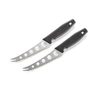 Buddy's Blades - Couteau à fromage, set de 2, set de couteaux, manche ergonomique, longueur 25 cm, acier inoxydable, noir