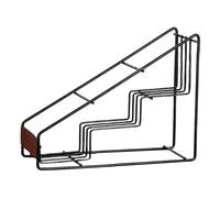 budiniao Étagère à sirop de café, organisateur de comptoir de cuisine, porte-épices, métal de qualité supérieure, installation facile, solution de, Noir, Grilles trapézoïdales à 3 faces