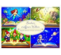 Bücher eröffnen Welten (Wandkalender 2027 DIN A3 quer), CALVENDO Monatskalender: Eine magische Reise durch die Welt der Kinderbücher