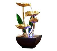 Buerfu Petite Fontaine d'eau | Relaxation Zen avec Lumières LED - Fontaine d'eau De Bureau avec Sons De Ruisseau,pour Salon Bureau Chambre Hôtel Pièce Maîtresse