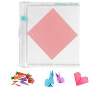 BUERPINKING Coupe-papier 36 x 35 cm - Planche pliante DIN A4 - Coupe-papier et planche à plier - Coupe-papier avec fonction de pliage pour cartes, enveloppes et boîtes - Blanc