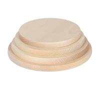 Bütic - Assiette à jambon en bois de hêtre massif - Ronde - Dimensions de la planche : Ø 20 x 1,5 cm
