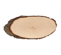 Bütic Disque en bois de frêne ovale - Disque d'écorce poncé, planche en bois de taille : env. 55 cm de long