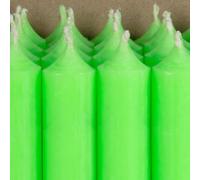 Bütic GmbH Lot de 2 bougies à tige néon colorées 180 mm x Ø 22 mm - Bougies hautement nettoyées, durée de combustion 8 h, sans odeur, faible suie avec combustion sans résidu, couleur : vert fluo