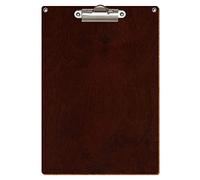 Bütic - Porte-bloc en bois - Forme standard - Noyer foncé - Pour DIN A3, A4, A5, A6 - Avec 2 œillets en contreplaqué de bouleau de 3 mm d'épaisseur scellé avec vernis transparent - Format : A5 - Pince