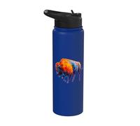 Buffalo Bison American Western Colorful Wild Life Gift Stainless Steel Insulated Water Bottle