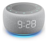 Buffbee Réveil avec machine sonore pour chambre à coucher - Machine à bruit blanc 2 en 1 pour dormir