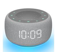 BUFFBEE Réveil radio pour la chambre à coucher - Son de haute qualité et haut-parleur orienté vers le haut pour la radio, 4 sons de réveil, veilleuse à 7 couleurs, affichage complet avec gradateur