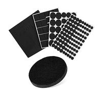 BufferABC Patin Feutre pour Meubles, Patins en Feutre Auto-adhésifs 166pcs, Premium Patins Antiderapant - Feutrine Autocollante Patin Chaise pour la Maison sur la Protection du Sol (Noir)